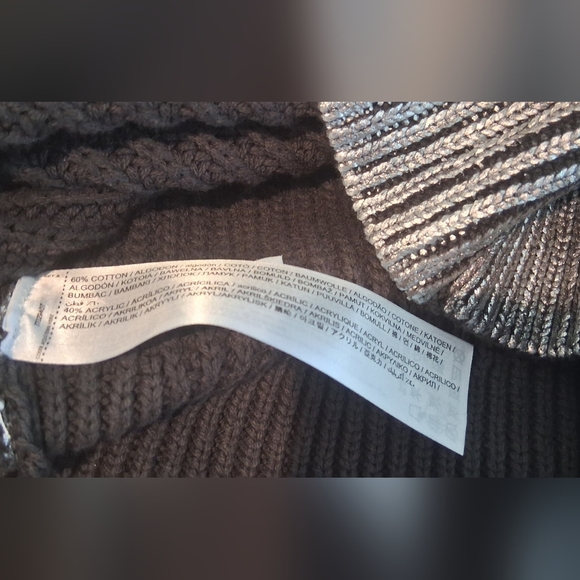 Mango Foiled Silver Crewneck Sweater - Picture 6 of 7